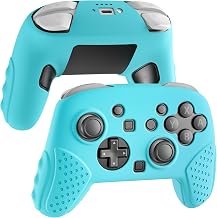 RHOTALL Silicone Cover Skin for Nintendo Switch 2 Pro Controller, Ergonomic Soft Anti-Slip Controller Grip Protector, Comfortable Case Design - Blue