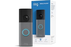 Ring Battery Doorbell (newest model) &mdash; Retinal 2K with wide-angle video, up to 6x Enhanced Zoom, Two-Way Talk, and Built-In Battery, Speckled Gray