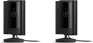 Ring Indoor Cam, Home or business security in 1080p HD video, 2-pack, Black