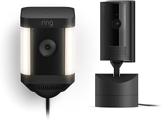 Ring Pan-Tilt Indoor Cam, Black with Ring Pet Tag