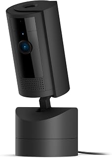 Ring Pan-Tilt Indoor Cam (newest model), See all around your home or business with 360&deg; pan coverage, HD video, plus Two-Way Talk, Black
