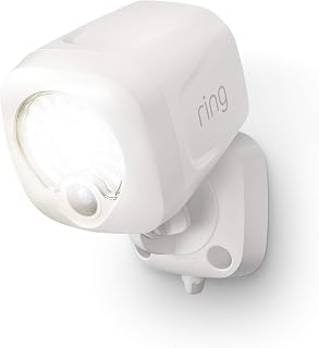 Ring Spotlight Battery &mdash; Motion-activated spotlight, bright LEDs, works with Amazon Sidewalk, White