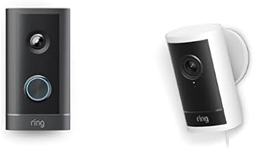 Ring Wired Doorbell 4K Elite & Outdoor Cam Pro Bundle - Retinal 4K, 10x Enhanced Zoom, Night Vision & Low-Light Sight Security System
