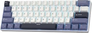RK ROYAL KLUDGE RK61 Wireless Mechanical Keyboard, 60% Triple Mode BT5.0/2.4G/USB-C Compact Gaming Keyboard, PBT Keycaps, Pro Software, Hot Swappable Custom Switches