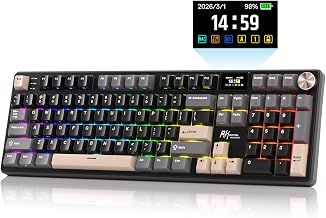 RK ROYAL KLUDGE S104 Wireless Mechanical Keyboard with Screen & Metal Knob