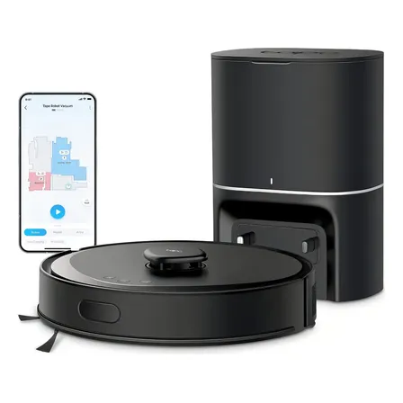 Robot aspirador Tapo Rv30 Max Plus TP-Link Ultra 5300pa, color negro, 220 V