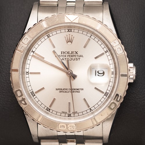 Rolex Datejust 16264 Turn-O-Graph Bezel Watch 36mm Silver Dial