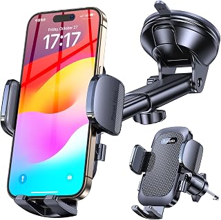 Romuto Phone Holders for Your Car Phone Holder Mount【Super Suction】Cell Phone Holder for Car Accessories for Women Men【360&deg; Adjustable】 Suction Phone Mount for Car, Window, Bathroom for iPhone Samsung