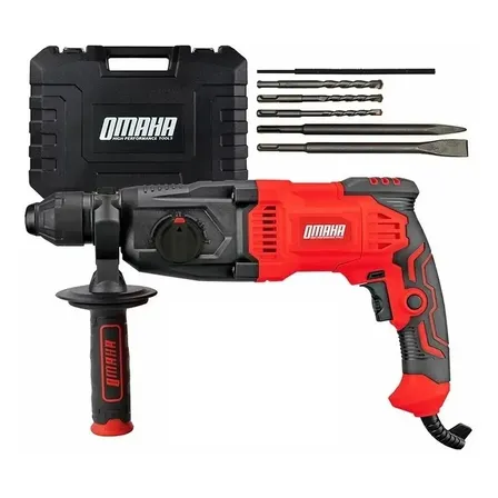 Rotomartillo Sds Plus 1050w 2,8j Rojo Y Negro 50 Mhz +cinceles +mechas +maletin