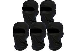ROXUN Balaclava Ski Mask, 5 Pack Neck Gaiter Motorcycle Summer Cooling | Windproof Shiesty, Thermal Scarf for Men/Women, Full Face Mask, Versatile Use, UV Protection