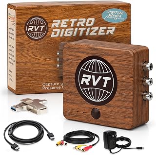 RVT VHS to Digital Converter Starter Kit with 32GB USB HDMI & RCA Cables