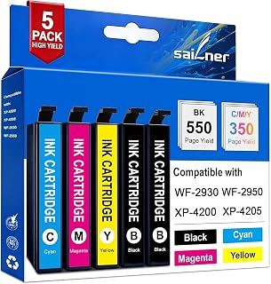 SAILNER Remanufactured Ink Cartridge Replaced for Epson 232 Ink Cartridge | Latest Chip High Yield Ink Work for XP-4200 Printer Ink cartridges XP-4205 WF-2950 WF-2930 Fits Home Homework School Office