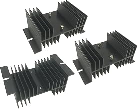 Saim Aluminum Heatsink Heat Dissipation Sink for Solid State Relay SSR Black 3 Pcs