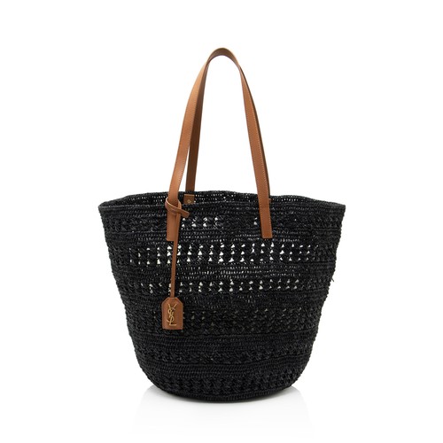 Saint Laurent Raffia Panier Medium Tote