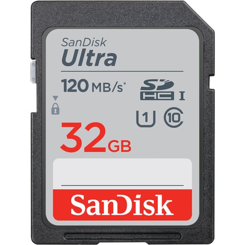 SanDisk Ultra PLUS 32GB SD Memory Card, SDSDUN4032GGG6IN, 120Mbps Data Transfer