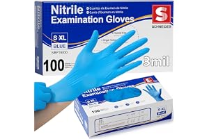 Schneider Medical Nitrile Exam Gloves, Powder-Free, Latex-Free, Disposable Gloves for Medical Use, Cleaning and Food Prep