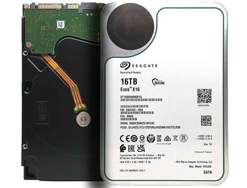 Seagate EXOS X16 ST16000NM001G 16TB 256MB 7200rpm 3.5" SATA 6Gb/s Enterprise HDD