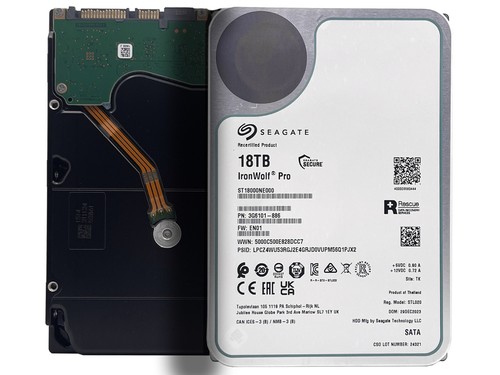 Seagate IronWolf Pro ST18000NE000 18TB 7200RPM SATA 6Gbps 3.5" NAS Hard Drive