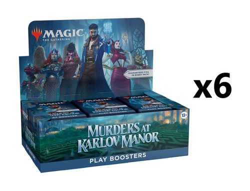 SEALED CASE! 6x Play Booster Box Murders at Karlov Manor MKM MTG