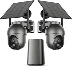 SEHMUA Home Security Cameras Wireless Outdoor, Solar Powered, 2-Cam System