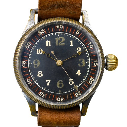 Seikosha Tensoku 1940's Japanese Military Issued Pilot Aviator 48mm Manual Wind