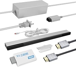 Sensor Bar + Wii HDMI Adapter + Composite Audio Video Cable + Power Adapter