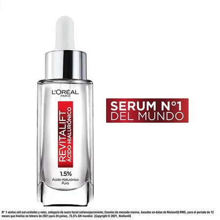 S&eacute;rum Rostro Revitalift &Aacute;cido Hialur&oacute;nico L'Or&eacute;al Paris 30ml