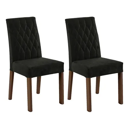 Set 2 Sillas De Comedor Cocina Madesa 4265 Combo X2 Marr&oacute;n