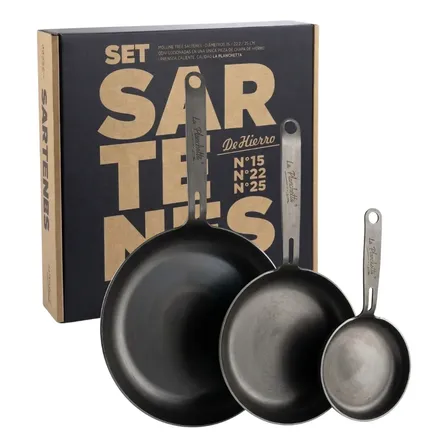 Set Sartenes De Hierro Negro