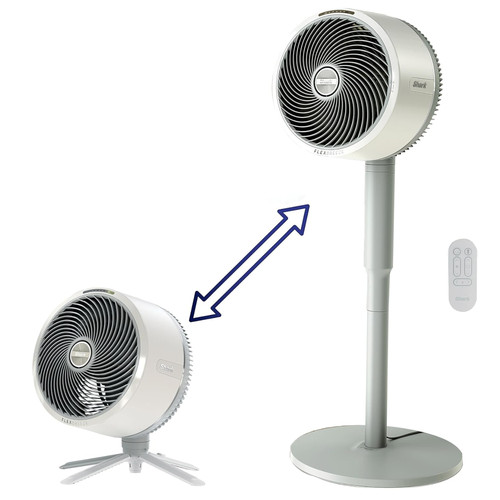 Shark FlexBreeze Pedestal & Tabletop Fan, Indoor & Outdoor, White - UH205