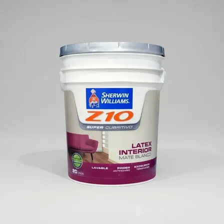 Sherwin Williams Latex Z10 interior mate de 20L blanco