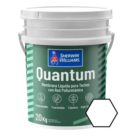 Sherwin Williams membrana color blanco 20 Kg poliuretanica liquida techo quantum