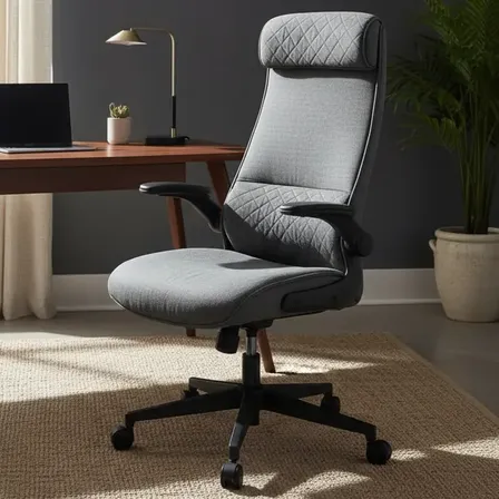 Silla Cougar Stryder Ergonomica De Escritorio Hibrida Negra Negro Tela Simil Lino