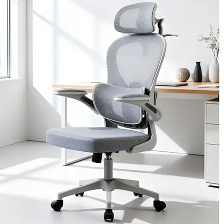 Silla De Escritorio Ergonomica Sillon Oficina Pc Dyvan 299 Gris Malla Gris
