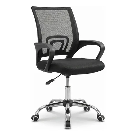 Silla De Oficina Escritorio Ergonomicas Tela Mesh Ruedas Negro Mesh