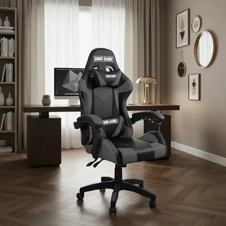 Sillon Silla Gamer Oficina Good Game Gg-06 Color Gris Material del tapizado Cuero sint&eacute;tico