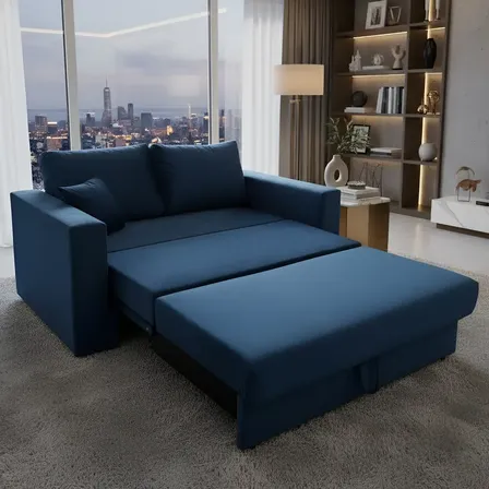 Sillon Sofa Cama 2 Plazas Plegable Moderno/premium Pana