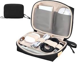 SIMTOP Small Electronics Organizer Travel Case, Portable Tech Case Pouch for Cable, Charger, Phone & Earbuds &ndash; Water-Resistant Cord Storage for Commute, Office & Business Trip &ndash; Compact Design