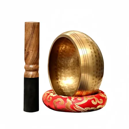 Singing Bowl Nepal, Terapia De Sonido Hecha A Mano Con Cobre Dorado Oscuro