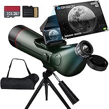 Smart Telescope, Professional Refractor Auto-focus Portable Digital Electronic Telescopes with 4K Astrophotography Camera, Internal And External Dual Screens Spotter for Adults and Beginners Astronomy