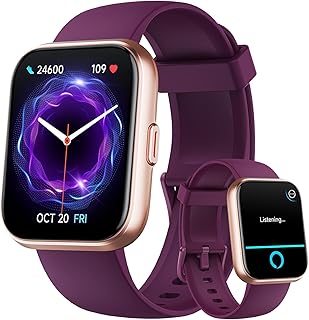 Smart Watches for Women, 1.85" HD Smart Watch Compatible iPhone/Samsung/Android (Answer/Make Call), Fitness Watch with Heart Rate/Sleep/SpO2 Monitor, SmartWatch 3ATM Waterproof, 120+ Sport Modes Alexa