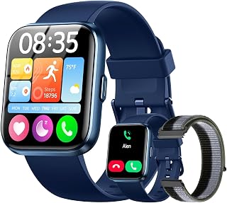 Smart Watches for Women Men, 1.85" Smart Watch for Android Phones/iPhones | Fitness Watches for Men Women with Heart Rate Monitor, Sleep/Health Tracker, Android Smart Watch with SMS/Calls/Reminders