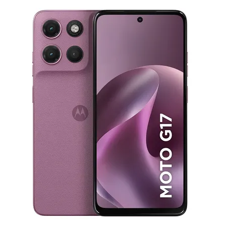 Smartphone Motorola Moto G17 4G, 256 GB, 12 GB (4 GB de Ram + 8 GB de Ram Boost), c&aacute;mara Sony Lytia 600 de 50 MP, pantalla FHD+ de 60 Hz, bater&iacute;a de 5200 mAh, rosa