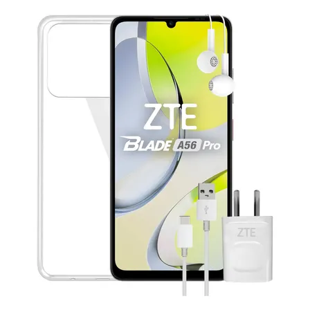 Smartphone ZTE Blade A56 Pro (4+8)gb+128gb Color Gris + Cargador + Auriculares + Funda Regalo