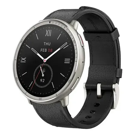 Smartwatch Amazfit Active 2 Premium Cristal Zafiro Pantalla AMOLED 2000 Nits Acero Inoxidable Plateado Malla Mesh Negro Plateado GPS Mapas Offline Llamadas Bluetooth 160 Modos Deporte Sumergible 5ATM