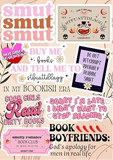 Smutty Romance Kindle Insert &ndash; Glossy Cardstock with Star Vinyl &ndash; Book Boyfriend Themed &ndash; Rounded Corners &ndash; Fits Clear Case &ndash; Spicy Kindle Decor for Book Lovers (11th Generation Paperwhite)