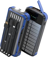 Solar Power Bank 40000mAh PD20W Fast Charging Portable Solar Charger