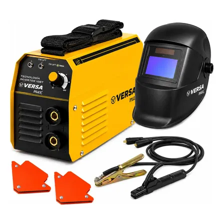 Soldadora Inverter 100 Amp + Mascara Fotosensible + Escuadra Naranja