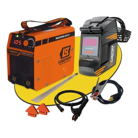 Soldadora Inverter Mega Iron 100 + Mascara Soldar Naranja/negro