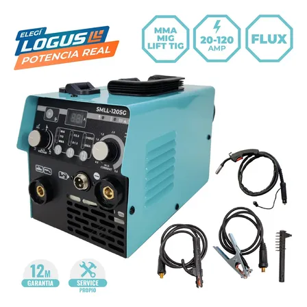Soldadora Logus Lite SMLL-120SG 20-120amp MMA/ MIG/ LIFT TIG